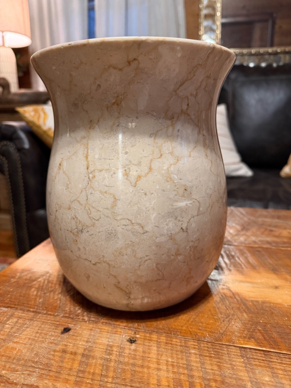 Beige Marble Bath Accessory Set - Picture 2 of 6